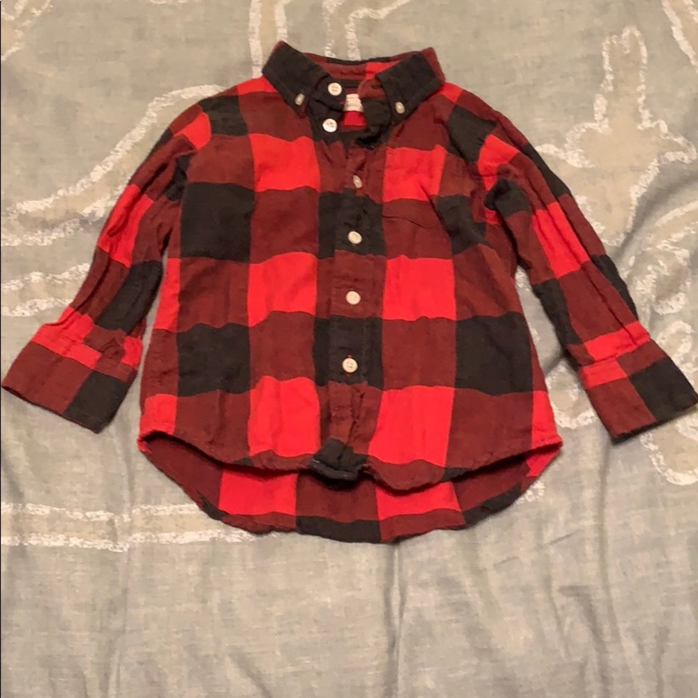 JCrew crewcuts Sz 2 buffalo check button down.